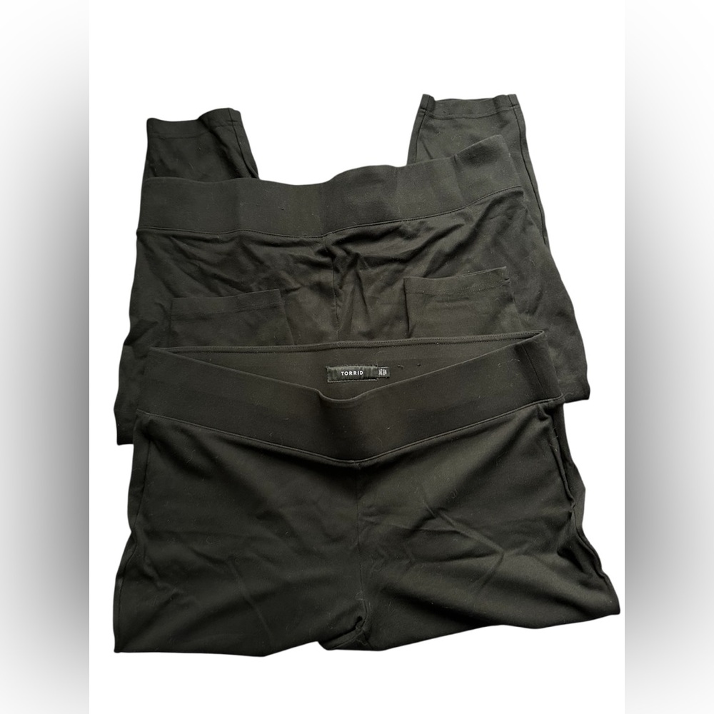 BUNDLE 2 pair Torrid Black Pull-On Pixie Pants sz… - image 7